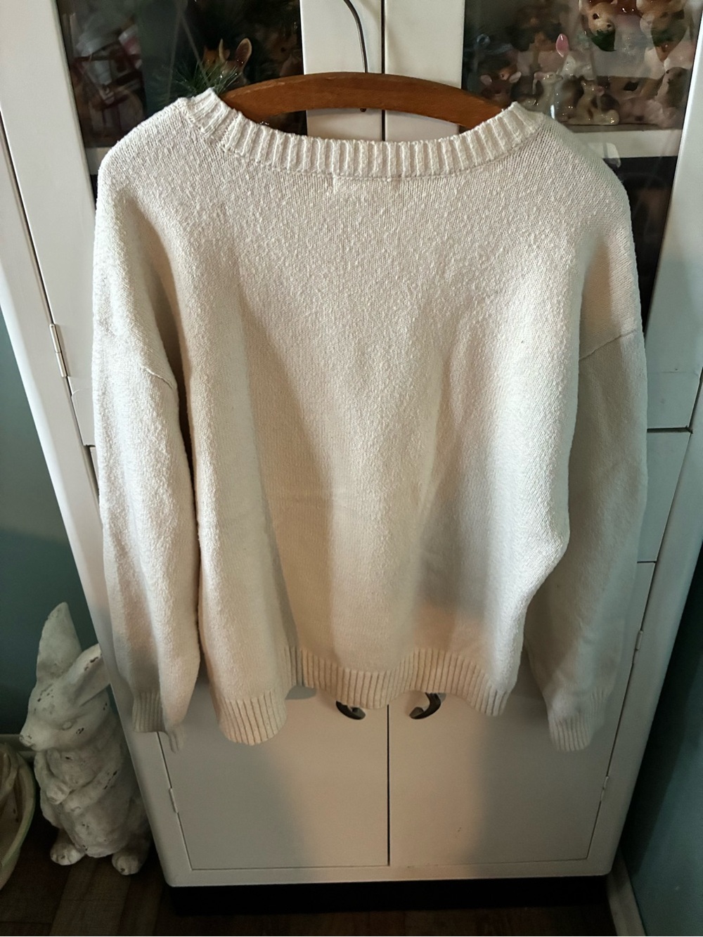 Hazel Moon sz XL Cream Sweater with Brown Puppy Motif - Picture 6 of 8